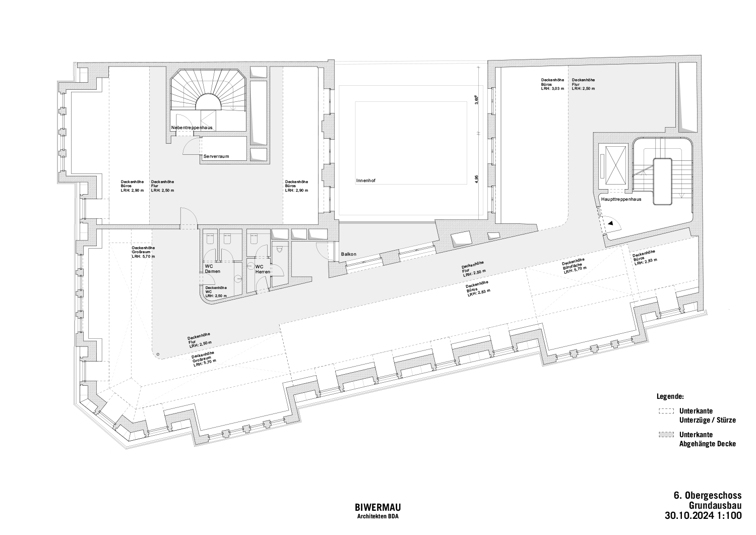 Visualisierung 6. Obergeschoss Beisser Haus Grundausbau